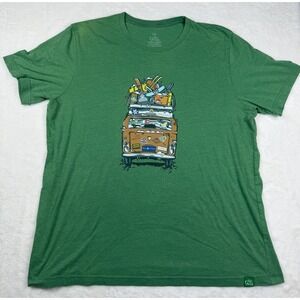 Wild Tribute Mens XXL Green Graphic T-Shirt Ski Snowboard Van Park City Utah